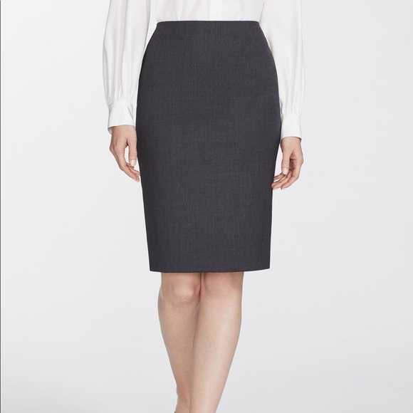 NWOT Lafayette New York Gray Wool Pencil Skirt 6 - Picture 3 of 8